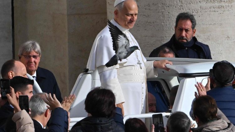 Pope Leo during during Jubilee Audience on 20th of December 