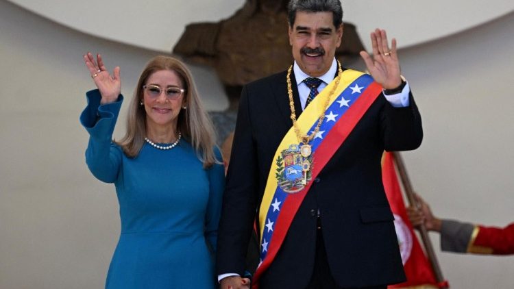 Le président vénézuélien Nicolas Maduro et son épouse. 