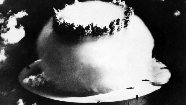 File photo of the July 1946 mushroom cloud during US nuclear tests carried out in the Pacific Ocean