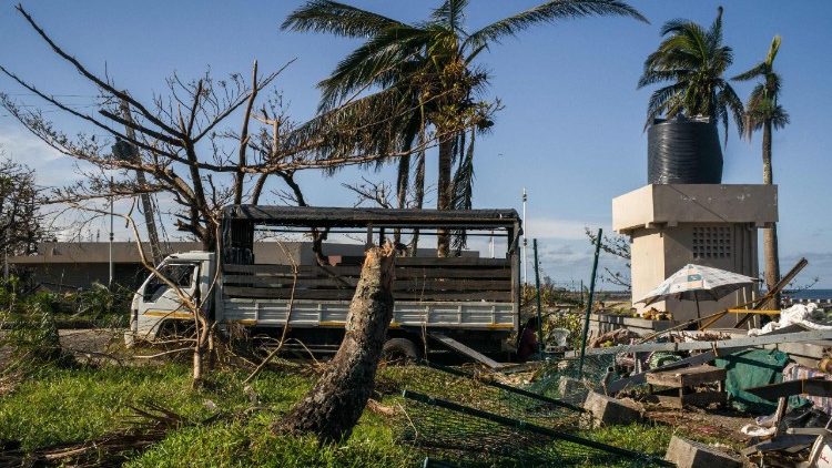General view of the city center of Toamasina following the passage of tropical cyclone Gezani during the night of February 10