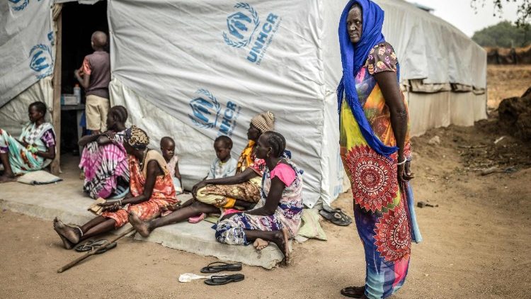 Una struttura medica nel campo per sfollati POC a Bor, nello Stato di Jonglei (Luis Tato/Afp)