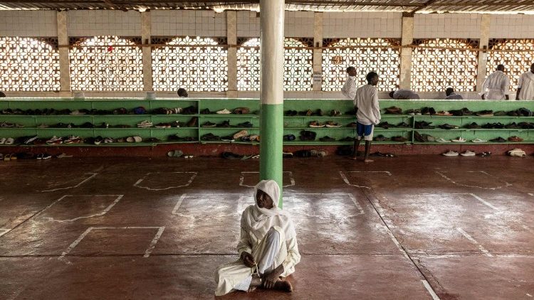 A Muslim worshipper during the first Friday prayers of Ramadan at the Al Maida Mosque Kibera in Nairobi 