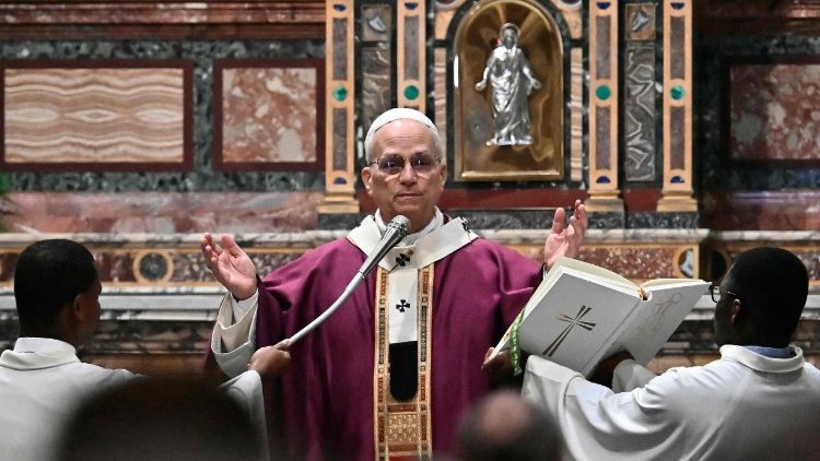 Papst Leo bei der Messe in der Pfarrei "Sacro Cuore di Gesù" an diesem Sonntag