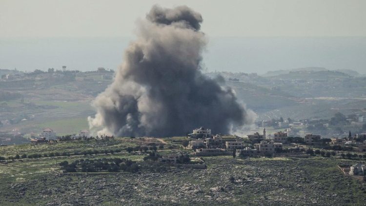 ലെബനനിൽ നടന്ന ഒരു ഇസ്രായേലി ആക്രമണത്തിന്റെ ദൃശ്യം