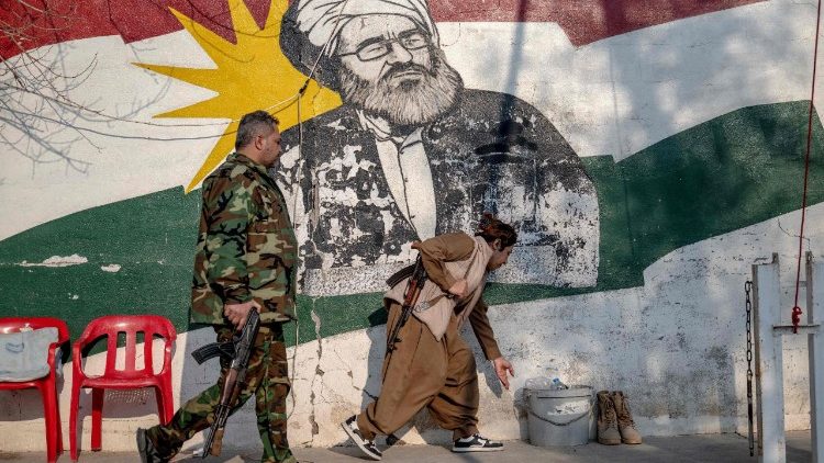 Kurdische Kämpfer in Erbil