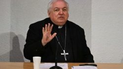 Le cardinal Aveline, lors de l'ouverture de la plénière des évêques de France le 24 mars à Lourdes. 