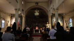 La celebrazione nella parrocchia della Sacra Famiglia a Gaza