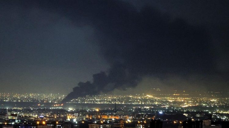 Smoke rises from the site of a U.S.-Israeli strike on Tehran