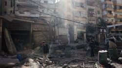 Durch den Krieg zerstörte Häuser im Libanon