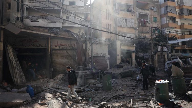 Durch den Krieg zerstörte Häuser im Libanon