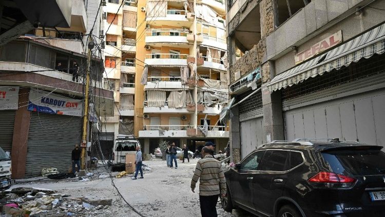 Beirut on April 9 after strikes hit the capital the day before