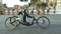 Alessandro Zanardi, ehemaliger Formel-1-Pilot und italienischer Paralympics-Sieger im Handbike