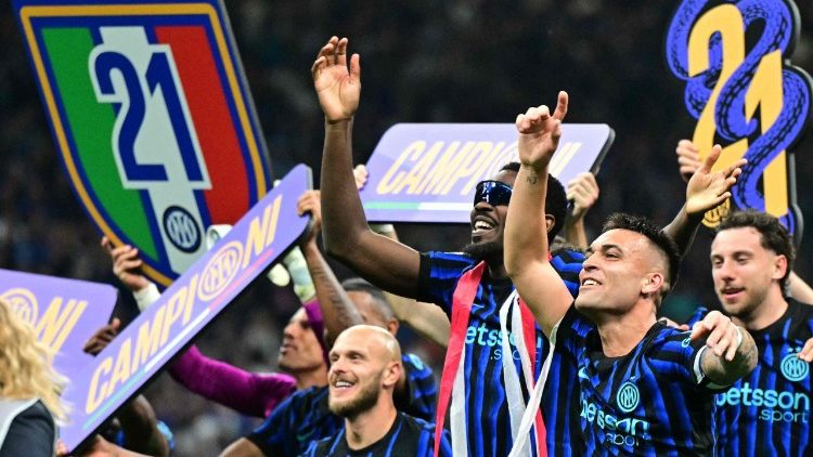 Les joueurs de l'Inter de Milan, champions d'Italie 2026