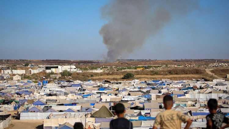 Le tende del campo profughi di Nuseirat, nella Striscia di Gaza