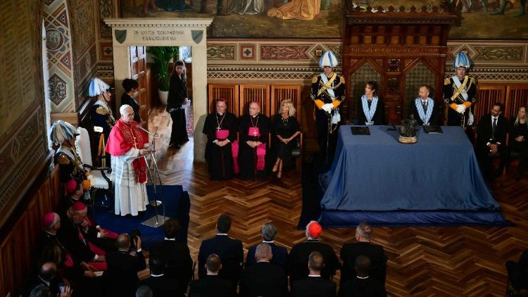 XIV. Leó beszédet intéz a San Marino-i köztársaság vezetőihez, a hatóságok és a civil társadalom képviselőihez