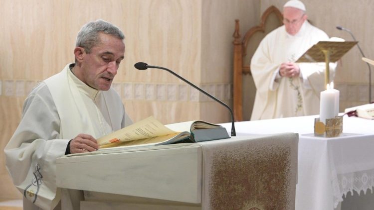 Papa presidiu a missa na capela da Casa Santa Marta