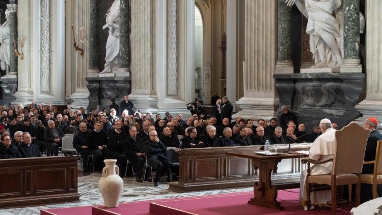 El Papa con la diócesis de Roma (foto de archivo).