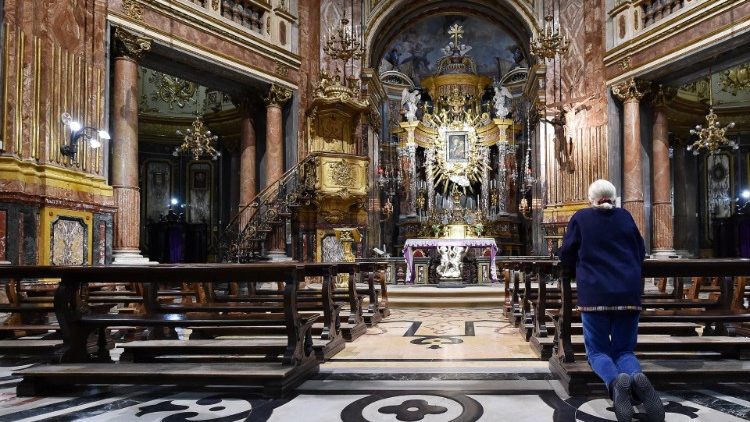 Chiese vuote a causa della pandemia