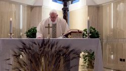 Pope Francis at Mass at the Casa Santa Marta