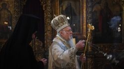 Le patriarche œcuménique de Constantinople, Bartholomée Ier, à Istanbul, le 19 avril 2020.