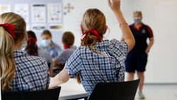 Schulunterricht - Aufnahme aus Zeiten der Corona-Pandemie