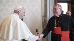 Pope Francis meets with Cardinal Jean-Claude Hollerich on 14 February 2022