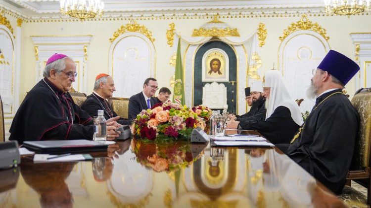 Cardinal Matteo Zuppi, the Pope's peace envoy, on a visit to Moscow