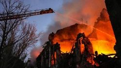 À Mykolaiv, après une attaque à la roquette, le 20 juillet 2023. 