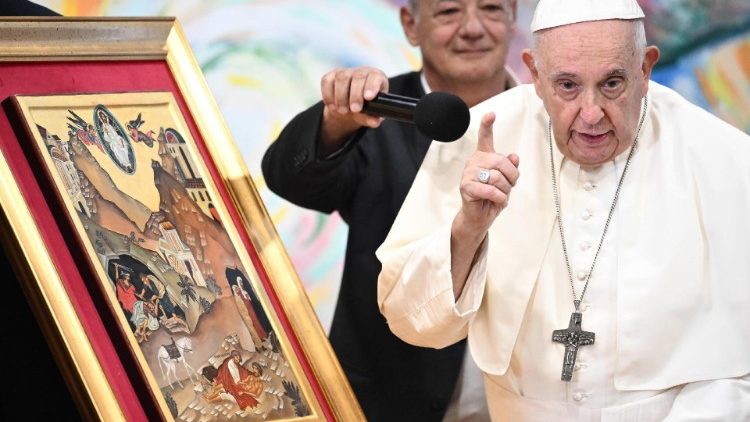 भले समारी के पेंटिंग की व्याख्या करते संत पापा फ्राँसिस