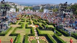 लिस्बन के एडवर्ड सातवें पार्क में सन्त पापा फ्रांसिस का स्वागत, 03.08.2023