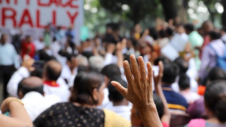 Peace rally by the Bengal Christian council to demand stop violence in Kolkata on September 1, 2023