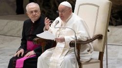 Papież Franciszek  na audiencji środowej 