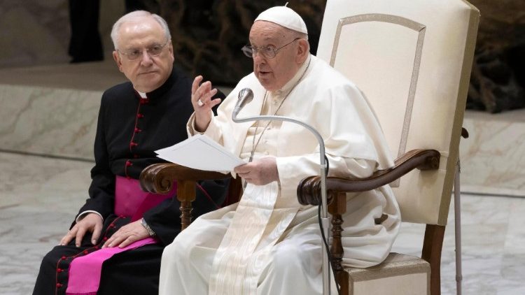 Papież Franciszek  na audiencji środowej 