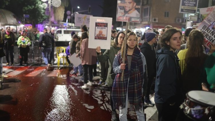 Protesta en Jerusalén para pedir la liberación de los rehenes de Hamás