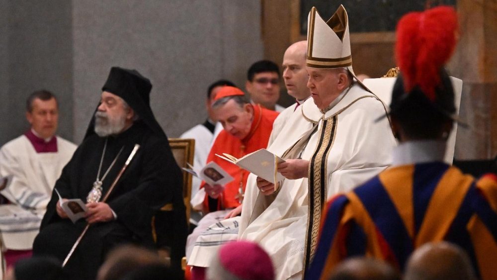 Малітва нешпараў у базіліцы святога Паўла за Мурамі