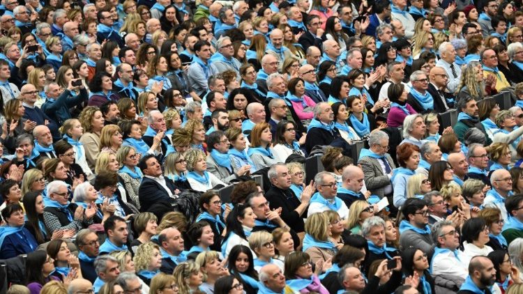 I membri di Confartiginato in udienza in Vaticano nel febbraio 2024