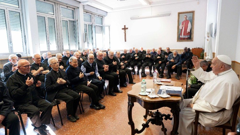 Сустрэча Папы са святарамі ў парафіі Сан-Джузэпэ-аль-Трыанфале 