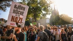 Illustrationsbild - Demonstration in Thüringen gegen die AfD (Archivbild, 31.8.2024)