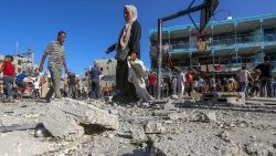 Il campo profughi di Nuseirat, al centro della Striscia di Gaza