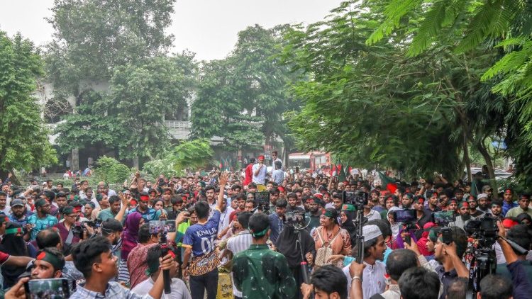 Eine Demo von Studenten und Aktivisten am Mittwoch in Dhaka