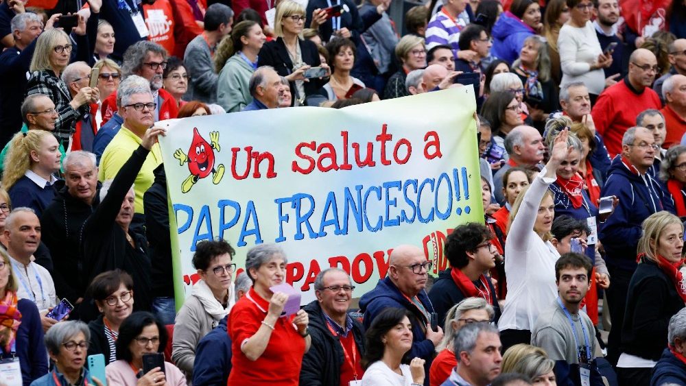 Падчас аўдыенцыі з прадстаўнікамі Італьянскай федэрацыі асацыяцый донараў крыві