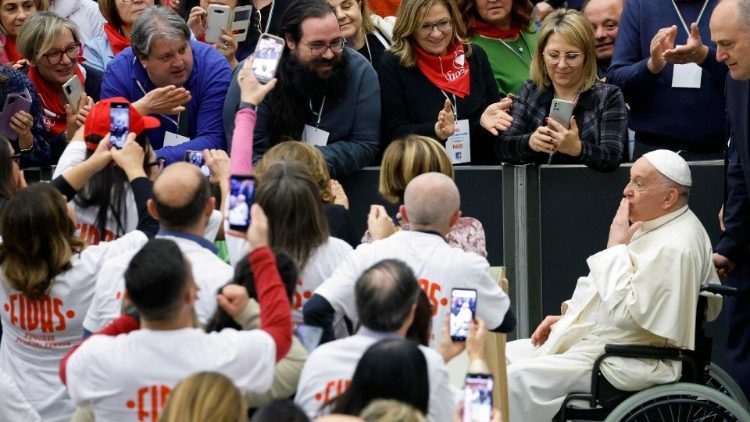 El Papa Francisco se reunió con los representantes de la Federación Italiana de Asociaciones de Donantes de Sangre (FIDAS)