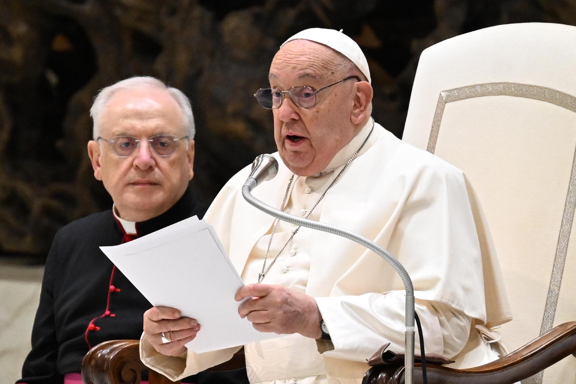 Papst Franziskus bei der Generalaudienz