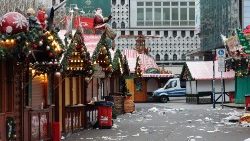 Le marché de Noël de Magdebourg en Allemagne, après l'attaque à la voiture-bélier survenue vendredi 20 décembre 2024. 
