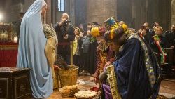 שלושת חכמי הקדם חולקים כבוד לילד המשיח