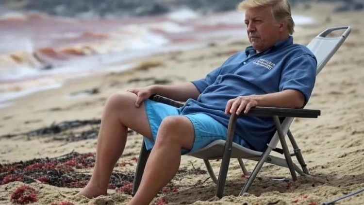 Der mit KI erstellte Videoclip zeigt u.a. Trump am Strand von Gaza