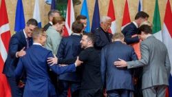 Spanish Prime minister Pedro Sanchez, Finland's President Alexander Stubb, and Ukrainian President Volodymyr Zelensky attend a summit on Ukraine, at Lancaster House in London, Britain, 2 March 2025
