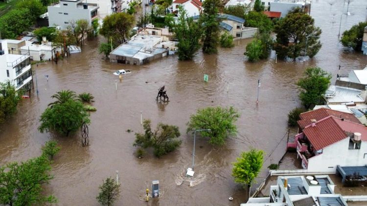 Floods after heavy rainfall in Bahia Blanca