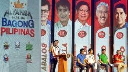 Philippine President Ferdinand Marcos joins senatorial candidates on their campaign