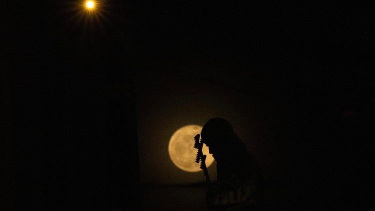 The Pink Moon rises over Skopje